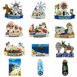 Fridge Magnets Greek Fridge Magnets Santorini Crete Paros Mykonos Special Architectural Tourism Commemorative Room Decoration Gift 231110