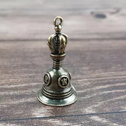 Keychains Creative Gift Home Decoration Pendant Brass Handicraft Die-casting Drop Bell Key Car Button Wind Tibetan Bronze