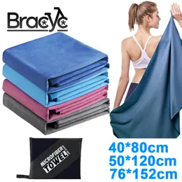 Akcesoria plażowe Sport Mikrofiber Szybki suchy ręcznik kieszonkowy Przenośny ultralekki pochłaniał duży do basenu Swim Gym Fitness Yoga 230411
