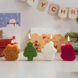 Candele Regali di Natale Aromaterapia Pupazzo di neve all'ingrosso Omino di pan di zenzero Set regalo di fragranze creative Au04 Consegna a domicilio Giardino domestico Dhaln