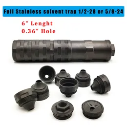6 "L 1.34" OD rvs Solvent Trap Brandstoffilter 9mm gat Spiraal Cups 1/2x28 5/8-24 caps voor napa4003 wix24003