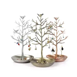 Bird Tree Jewelry Rack Metal Hanging Earrings Rack Necklace Storage Rack Detachable Jewelry Display Rack Money Tree Bird Stand