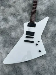 Nieregularna gitara elektryczna, importowana drewno, inkrustowana bielą perłową, aktywny przetwornik EMG, białe światło, opakowanie błyskawiczne