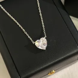 GRAFE-Halskette für Damen, Designer-Diamantschmuck im Pfirsich-Herzschliff, offizielle Reproduktionen, 925er Silber, europäische Größe, Geschenk für Freundin, mit Box 018