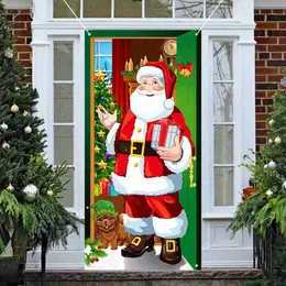Christmas Decorations Christmas Backdrop Banner Christmas Elves Door Cover For Party House Door Nightmare Before Christmas Outdoor Decorations PropsL231111