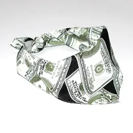 Halsdukar bandana kerchief hip hop dollar pengar tryck hårband halsduk huvudbonader