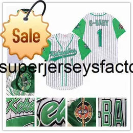 Supe College bär män #1 Jarius G-Baby USA-film Kekambas Baseballtröjor Stitched S White Black Size S-XXXL