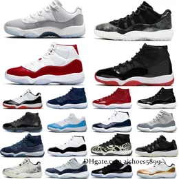 Jumpman 11 Basketball Shoes Men Women Retro Cherry 11s Midnight Navy Cool Gray 25th Anniversary Red Cement Gray 72-10 Mens Sport Shoe Sneakers Size 36-47