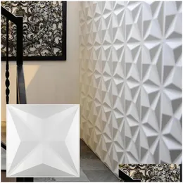 Wallpapers 30Cm 3D Plastic Molds For Tile Panels Mold Plaster Wall Stone Art Decor Form Panel Sticker Ceiling Drop Delivery Home Gard Dh72D