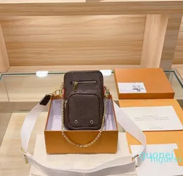 Designer- Luxurys kvinnor väskor telefonficka mini handväska telefoner väska crossbody bages hög quanlity med kedja