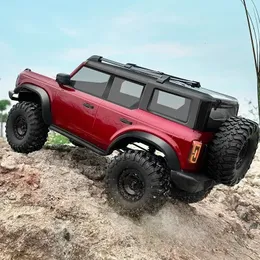 ElectricRC Car 1 10 Huangbo Lima Full Scale 4x4 Body RC Remote Control Model Toy Car Simulation LED -lampor Klättring Offroad Big Toy Gifts 231110