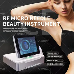 Máquina fracionária de microagulhas de beleza rf, dispositivo de beleza anti-envelhecimento para lifting facial e estrias