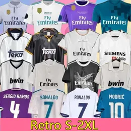 Soccer Jerseys Retro Real Madrids Benzema Guti 13 14 15 16 17 18 Zidane Raul 94 95 96 97 98 99 00 01 02 03 04 05 Vin Jr Carlos Seedorf