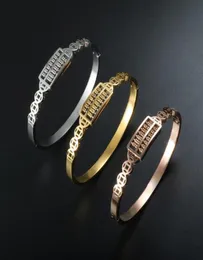 Zmfashion Vintage Chinese Abacus Bangles Goldplated rostfritt stålpärlor kan glida armband smycken för kvinnor män gåvor ba5391480