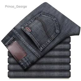 Calças de brim masculinas novas calças de brim dos homens primavera outono calças de brim inteligentes masculinas calças de brim clássicas moda de negócios em linha reta regular azul estiramento denim calçaslf231111