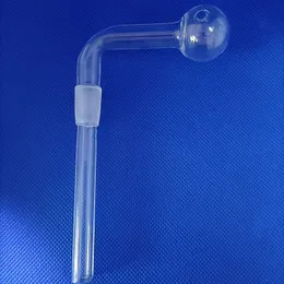 5inch Length 14mm Male Clear Glass Oil Burner Pipe Pyrex Nails Handle Burning Tube For Water Bong Smoking Pipes ZZ