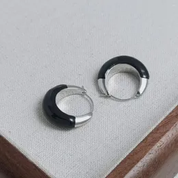 Dangle Küpeler Basit Moda Çin Tarzı Siyah Drop Sır Sapı Kişilik Unisex Klasik C-şekilli Piercing