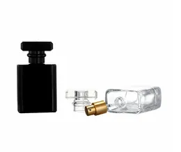 Le vaporisateur d'atomiseur de bouteille de parfum vide en verre noir transparent de 30 ml peut être rempli de bouteilles boîte de pulvérisation 443QHH