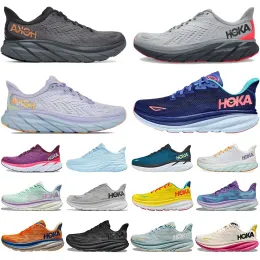 2023 Hoka One One Clifton 9 Спортивные кроссовки Bondi 8 Carbon X 2 Кроссовки Амортизирующие дорожные модные мужские женские топ-дизайнеры Женщины Мужчины Размер 36-45