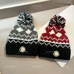 Desginer monclair m Family~23 Autumn and Winter New Colorful Lingge Korean Edition Woolen Hat Cute and Playful Knitted Hat Forest Series Sweet and Warm
