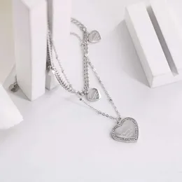 necklace Tiffanyism Titanium Steel 18k Gold French Elegant heart Necklace for Women designer necklace jewlery designer for women designer jewelry