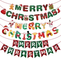 クリスマスの装飾メリーペーパーバナーガーデンデコレーションファミリーサンタクロースセレブレーションイベントハンギングナショナルフラッグナビゲーションイヤーパーティーサプライ231110