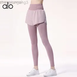 Desginer Aloo Yoga Pants Women's High Weist Hip Lift Fake Fake Sports Pants Pants Pants Pants Fitness Sports Pants Alos