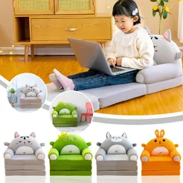 Chair Covers Foldable Kids Sofa Backrest Armchair 2 In 1 Children Cute Cartoon Lazy Cover (Without Inner PP Cotton)
