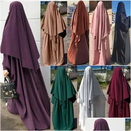 Stirnbänder Eid Gebet Kleidungsstück Abaya Jilbab Islam Ethnische Kleidung Niqab Burka Khimar Hijab Lange Ramadan Muslimische Arabische Hijabs Frauen Aba Dhw6F