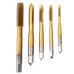 Freeshipping 5Pcs/lot Double-headed Drill Bit High Speed Steel Electric Tools Drill Kits Titanize Spiral Pointed Screw Tap Cutters for Fbxd