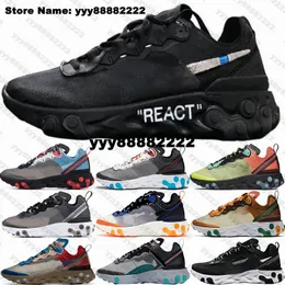 React Element 87 Shoes Undercover Mens Sneakersサイズ12トレーナーUS 12ランニング46 US12ビッグサイズデザイナーカジュアルパープルブラックオレンジグレーランナーファッション