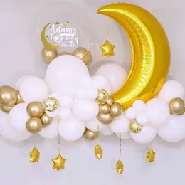 Nyhetsartiklar 60ston Moon Star Balloon Set för muslimska Eid Mubarak Festival Home Diy Dekoration Ramadan Kareem Kids Birthday Party Ballon Globos Z0411