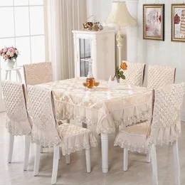 Table Cloth Rectangle Printing Tablecloth Restaurant Suit Dustproof Chair Seat Cover Floral Pattern For Dining Room