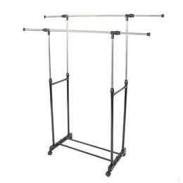 Simple Stretching Clothes Hanger Movable Assembled Coat Rack Stand With Shoe Shelf Adjustable Clothing Closet Bedroom Furniture 202408