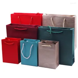 Presentförpackning 10st smycken ringväska mode högklassig låda tillbehör handväska bröllopsfest papper shoppingförpackning