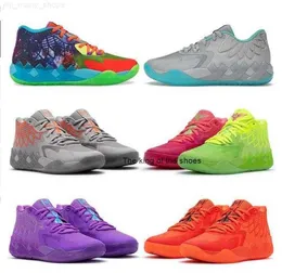 2023MB.01 Shoesog Roller Shoes 2022 Lamelo Ball MB 01 농구화 Rick Red Green and Morty Galaxy Purple Blue Blue Black Buzz City Melo Sports Shoe