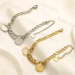 Популярный дизайнерский браслет для женщин, подарок, роскошные браслеты с буквами, мужские браслеты, дизайнерские ювелирные аксессуары, украшения для вечеринок, винтажные позолоченные золотые серебряные браслеты zb067
