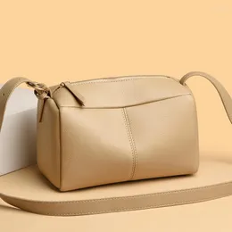 Evening Bags Elegant Women's Hand Bag Simple Soft Stylish Chic Crossbody Pure Color Fashion Trendy Shoulder Sac