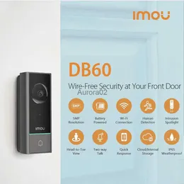 Doorbells IMOU 5MP كاميرا Doorbell Kit Wireless DB60 Peephole Smart Home for Door Bell IP65 Outdoor Night Vision Detection Human YQ231111