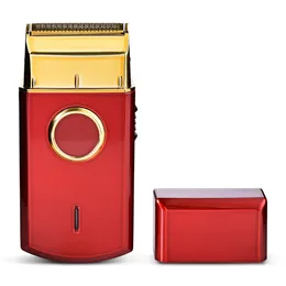 Single Foil Shaver USB wiederaufladbar Reisegröße Rot