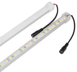 50cm DC12V Double LED Bar Strip Light 5630 com tampa de PC 72LEDS Rigid Light Hard Strip com plugue DC para bateria portátil