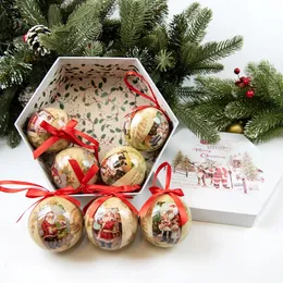 Other Event Party Supplies 7pcs 8cm Christmas Tree Balls Pendant Ornaments Hanging Ball Plastic Decorations Home Holiday Navidad Year Decor Gift 231110