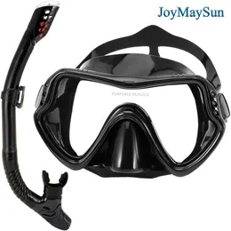 Dykmasker joymaysun professionell snorkel dykmask och snorklar glasögon glas dykning simning lätt andningsrörsset snorkel mask 230411
