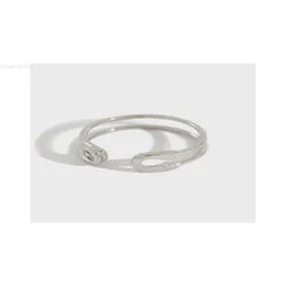 100 Pure 925 Sterling Silver Pin Shape Ring Hollow彫刻調整可能なリングパンクヤングファインジュエリー女子YMR82327521610785