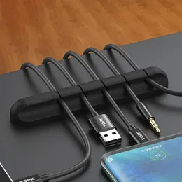 Hooks Rails WonderLife Kablo Organizatör Silikon USB Sarı Masaüstü Düzenli Yönetim Klipleri Fare Kulaklık Teli275F