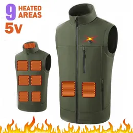 Gilet da uomo USB Riscaldamento elettrico a infrarossi Tuta da uomo Flessibile termico 2023 Donna Giacca invernale calda Gilet Autunno e cotone 231110