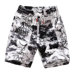 Mäns shorts mode tryckt män bomullshorts mäns casual dragstring midja Bermuda s4xl drop abz262 230410