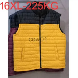 남자 조끼 플러스 사이즈 크기 12xL 13xL 14xl 남자 민소매 조끼 재킷 겨울 패션 남성 면화 조끼 코트 따뜻한 양복 조끼 16xl 250kg J231111
