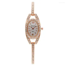 Zegarek na rękę Diamond Inkrustowany damski zegarek damski Bransoletka Bransoletka kwarcowa Trend Relojes para Mujer luksus 2023