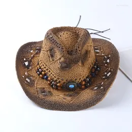 Berets Spanish Spring Summer Retro Cowboy Straw Hat Hat Men and Women's Hats Travel Sun Sun Shade Beach